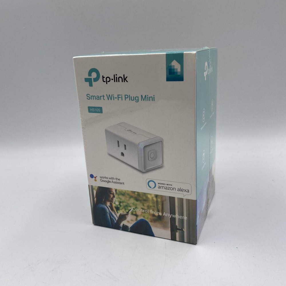 TP-Link Kasa Smart Wi-Fi Plug Mini HS105 Works with Alexa Google Assistant White